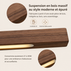 Suspension Barre Bois Naturel Minimaliste Design - Cuisine Chambre Salon — Linéo