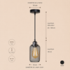 Suspension Cylindre Acier Noir Mat Industriel - Chambre Salon Cuisine — Vivo