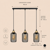 Suspension Cylindre Acier Noir Mat Industriel - Chambre Salon Cuisine — Vivo
