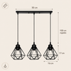 Suspension Abat-Jour Acier Noir et Laiton Industriel - Cuisine Salon Bureau — Puro