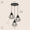 Suspension Abat-Jour Acier Noir et Laiton Industriel - Cuisine Salon Bureau — Puro