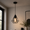 Suspension Abat-Jour Acier Noir et Laiton Industriel - Cuisine Salon Bureau — Puro