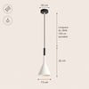 Suspension Cône Métal Noir Mat Minimaliste Design - Cuisine Salon Bureau — Effilé