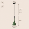 Suspension Cône Métal Noir Mat Minimaliste Design - Cuisine Salon Bureau — Effilé