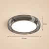 Plafonnier Disque Acier Noir Mat Minimaliste Design Moderne - Salle de Bain Salon Chambre — Kaede