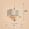 Suspension Anneaux Tissu Crème Minimaliste Design - Chambre Salon Cuisine — Onyx