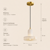 Suspension Anneaux Tissu Crème Minimaliste Design - Chambre Salon Cuisine — Fulgor
