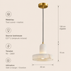 Suspension Anneaux Tissu Crème Minimaliste Design - Chambre Salon Cuisine — Fulgor