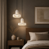 Suspension Anneaux Tissu Crème Minimaliste Design - Chambre Salon Cuisine — Fulgor