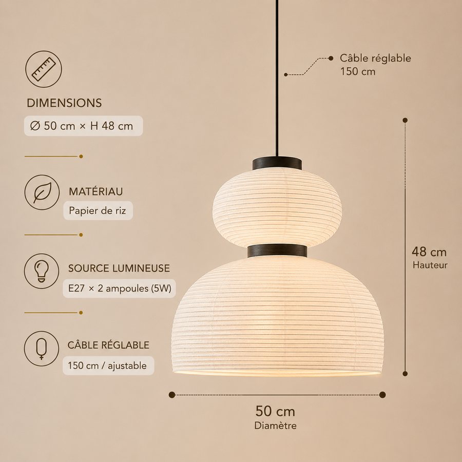 Suspension Globe Papier Blanc Minimaliste Nordique Design Boule - Chambre Salon Cuisine — Ravenna