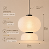 Suspension Globe Papier Blanc Minimaliste Nordique Design Boule - Chambre Salon Cuisine — Ravenna
