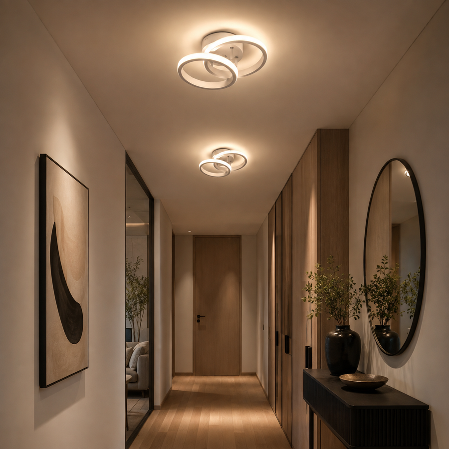 Plafonnier Cylindre Bois et Métal Pastel Nordique Design Moderne - Salon Chambre Salle à Manger — Colure