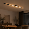 Plafonnier Linéaire LED Métal Noir Mat - Salon Cuisine Chambre — Strato
