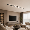 Plafonnier Linéaire LED Métal Noir Mat - Salon Cuisine Chambre — Strato