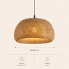 Suspension Dôme Bambou Tressé Naturel Épuré Design - Cuisine Chambre Salon — Adiza
