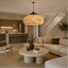 Suspension Lanterne Rotin Tressé Naturel Épuré Design - Cuisine Chambre Salon — Falot