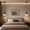 Suspension Cylindre Marbre Blanc et Bois Naturel - Cuisine Chambre Salon — Artemis