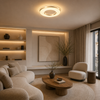 Plafonnier Anneau Métal Blanc Épuré Minimaliste Design Moderne - Salle de Bain Salon Chambre — Ferrara