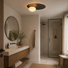 Plafonnier Disque Métal Doré Minimaliste Design Moderne - Salle de Bain Salon Chambre — Plateo