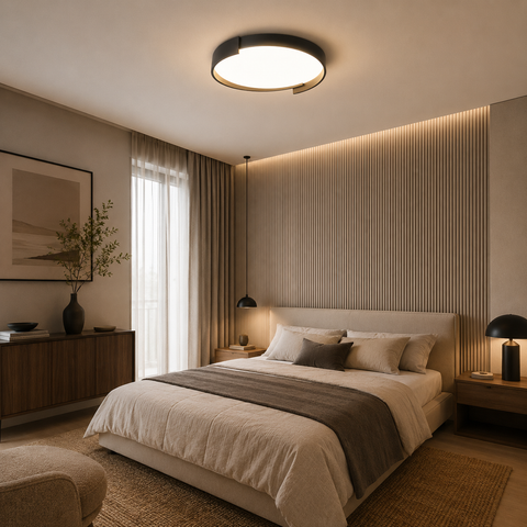 Plafonnier Vague Métal Minimaliste Design Moderne - Salle de Bain Salon Chambre — Onde