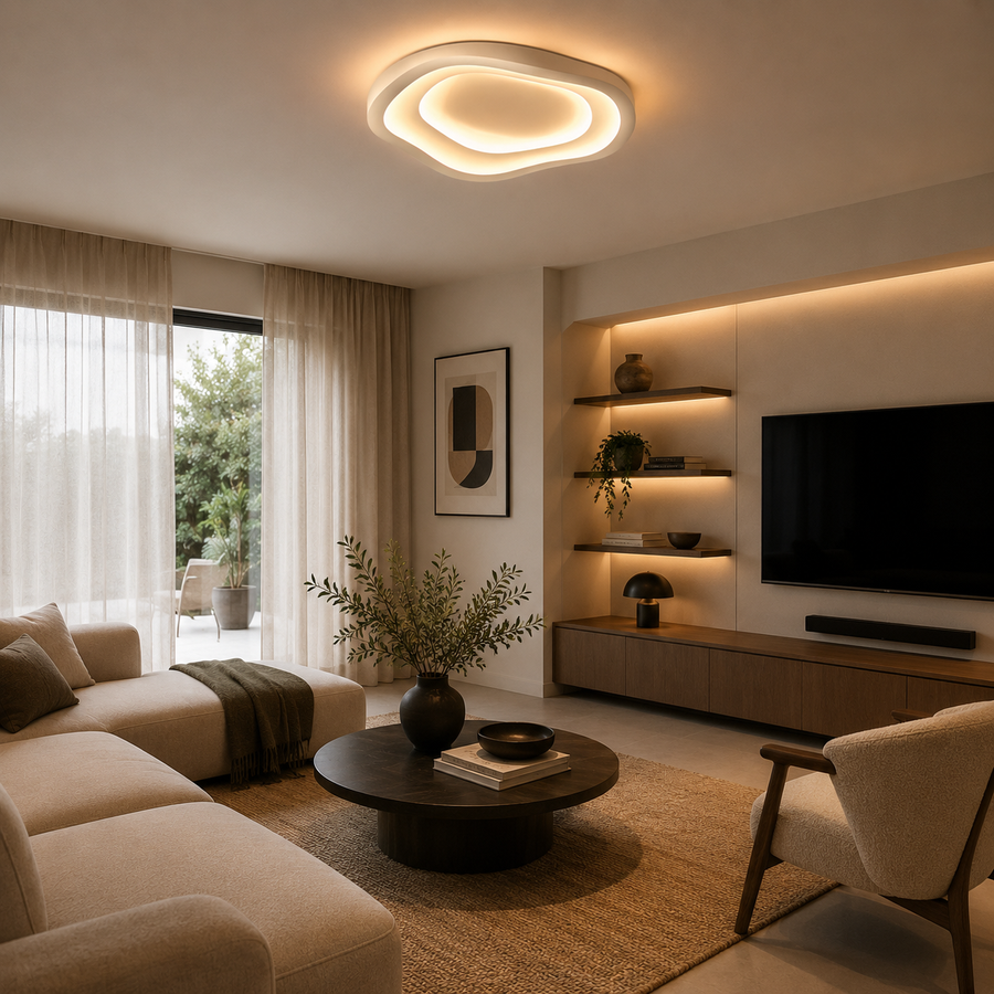 Plafonnier Cylindre Céramique Blanche Minimaliste Design Moderne - Salle de Bain Salon Chambre — Saki