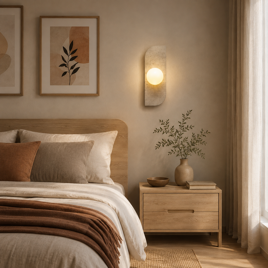 Applique Murale Cylindre Verre Opalin Minimaliste Design Moderne - Chambre Salle de Bain Salon — Cremona