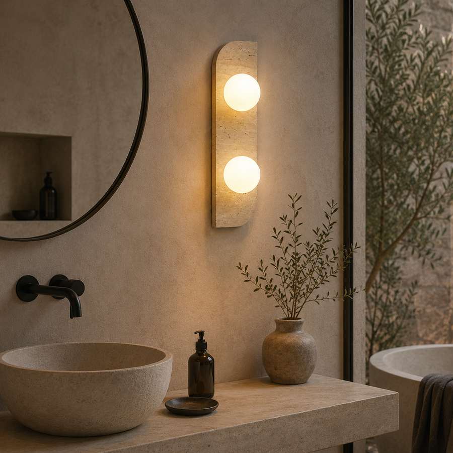 Applique Murale Cylindre Verre Opalin Minimaliste Design Moderne - Chambre Salle de Bain Salon — Cremona