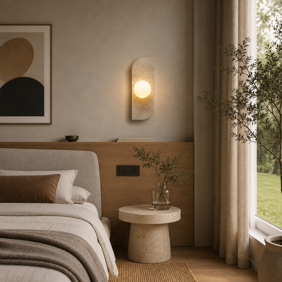 Applique Murale Cylindre Verre Opalin Minimaliste Design Moderne - Chambre Salle de Bain Salon — Cremona