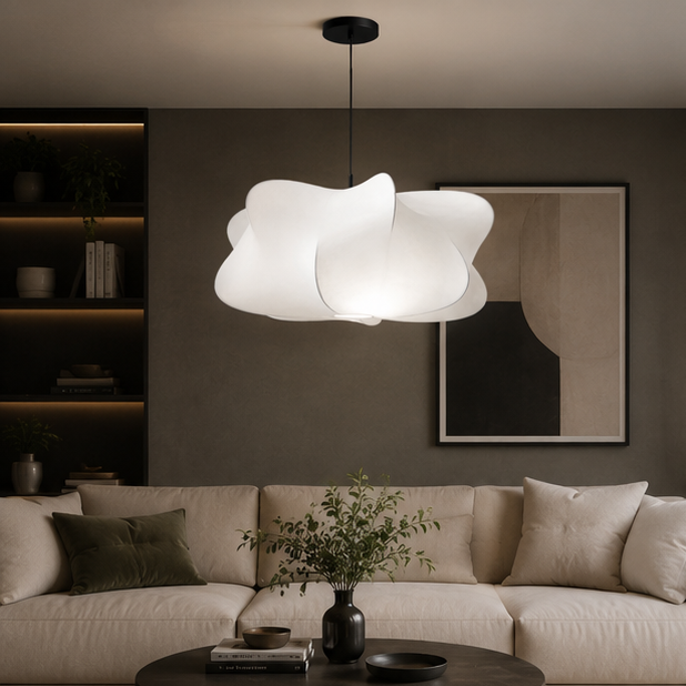 Suspension Nuage Tissu Crème Wabi-Sabi Design - Chambre Salon Cuisine — Mist