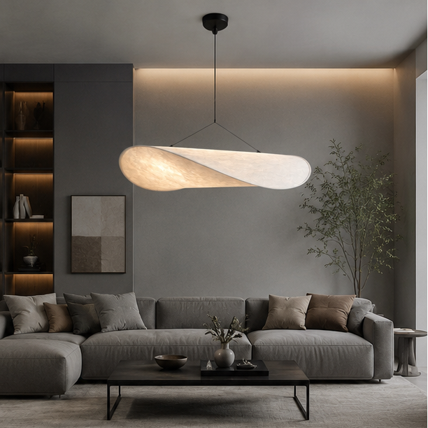 Suspension Nuage Tissu Blanc Minimaliste Design - Chambre Salon Cuisine — Sela