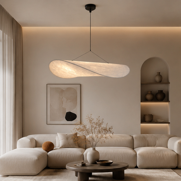Suspension Nuage Tissu Blanc Minimaliste Design - Chambre Salon Cuisine — Sela