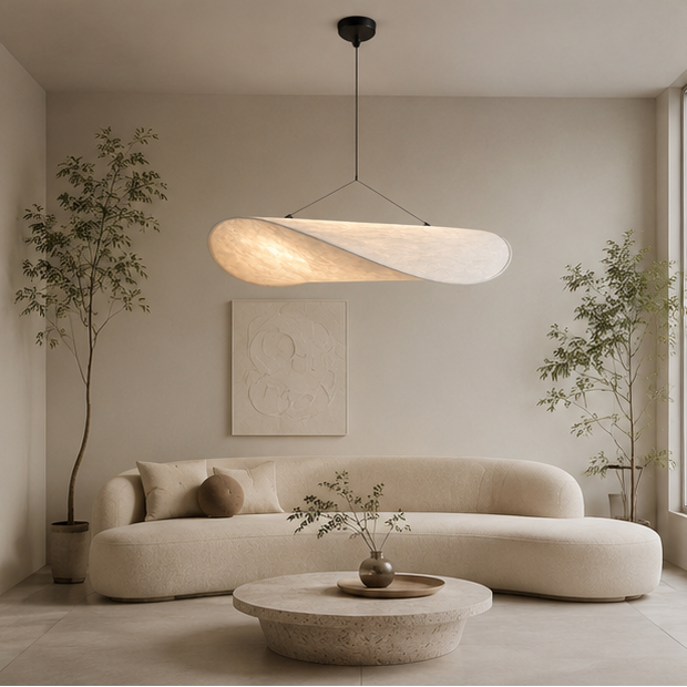 Suspension Nuage Tissu Blanc Minimaliste Design - Chambre Salon Cuisine — Sela
