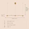 Suspension Laiton Doré Cylindres Multiples Minimaliste Design - Chambre Salon Cuisine — Chiyo