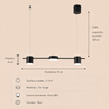 Suspension Laiton Doré Cylindres Multiples Minimaliste Design - Chambre Salon Cuisine — Chiyo