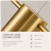 Suspension Laiton Doré Cylindres Multiples Minimaliste Design - Chambre Salon Cuisine — Chiyo