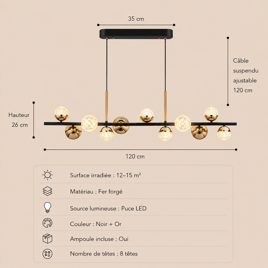 Lustre Suspension Spirale Métal Noir et Blanc Minimaliste Design - Salon Salle à Manger — Spiro