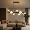 Lustre Suspension Spirale Métal Noir et Blanc Minimaliste Design - Salon Salle à Manger — Spiro