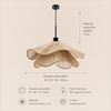 Suspension Vagues Tissu Blanc Sculptural Design - Chambre Salon Cuisine — Lumio