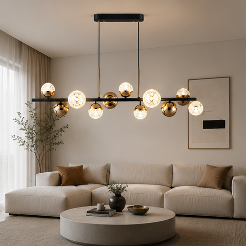 Lustre Suspension Spirale Métal Noir et Blanc Minimaliste Design - Salon Salle à Manger — Spiro