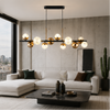 Lustre Suspension Spirale Métal Noir et Blanc Minimaliste Design - Salon Salle à Manger — Spiro
