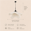 Suspension Vagues Tissu Blanc Sculptural Design - Chambre Salon Cuisine — Lumio