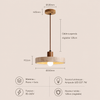 Suspension Cylindre Bois Clair et Béton Épuré Design - Chambre Salon Cuisine — Lumio