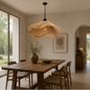 Suspension Vagues Tissu Blanc Sculptural Design - Chambre Salon Cuisine — Lumio