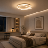 Plafonnier Anneaux Métal Blanc Minimaliste Design Moderne - Salle de Bain Salon Chambre — Maestral