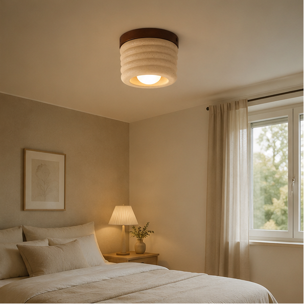 Plafonnier Saucière Pierre Globe Boule - Salle de Bain Salon Chambre — Capresca