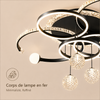 Lustre Plafonnier Anneaux Laiton Doré Minimaliste Dimmable Design - Salon Salle à Manger — Orbit