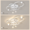 Lustre Plafonnier Anneaux Laiton Doré Minimaliste Dimmable Design - Salon Salle à Manger — Orbit