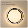 Plafonnier Vagues Métal Blanc Minimaliste et Lune Design Moderne - Salle de Bain Salon Chambre — Flux