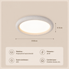 Plafonnier Anneau Plâtre Blanc Minimaliste Design Moderne - Salle de Bain Salon Chambre — Ringa