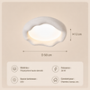 Plafonnier Anneau Plâtre Blanc Minimaliste Design Moderne - Salle de Bain Salon Chambre — Ringa